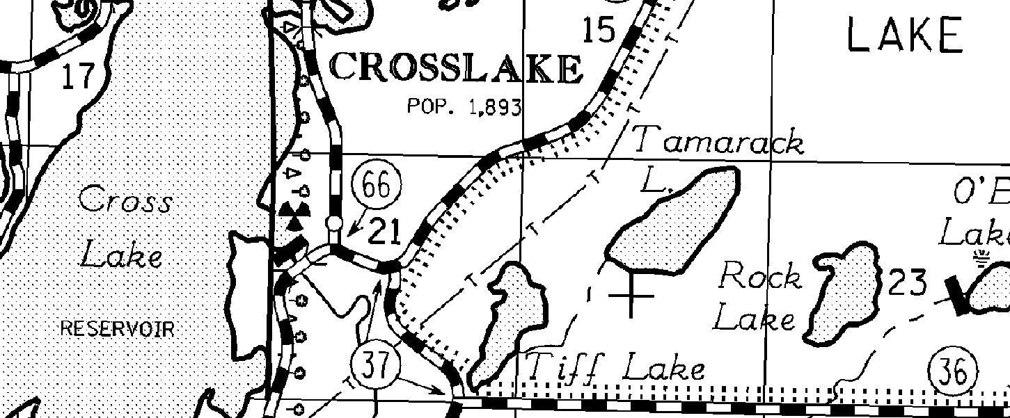 Sample of County Highway Map, Crow Wing County